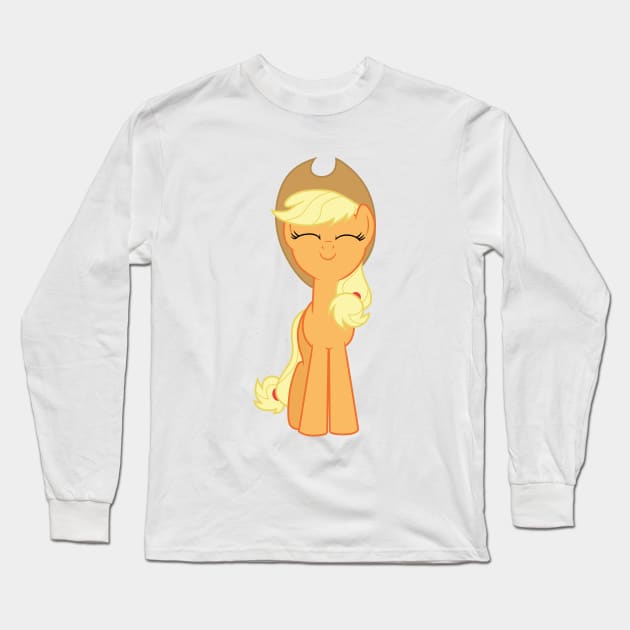 Applejack nuzzle Long Sleeve T-Shirt by CloudyGlow